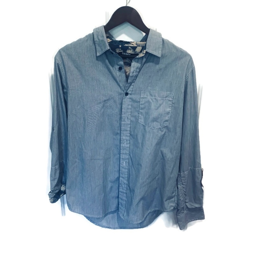 Carbon button-down shirt long sleeves striped Medium Slim Fit